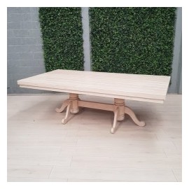 Mesa tablon rectangular de madera 100x240 cm