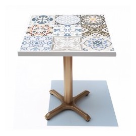Cubierta 60x60 con ceramica tipo talavera
