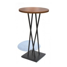 Mesa Alta XX con cubierta redonda 60 cm
