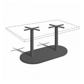 Base pedestal Jumbo con doble poste