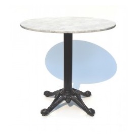 Mesa Marmol 80 cm diametro y base bistro