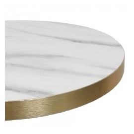 Cubierta 70 cm diametro de Corian Carrara...
