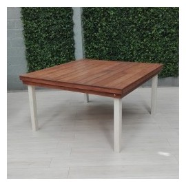 Mesa tablon cuadrado de madera 150x150 cm