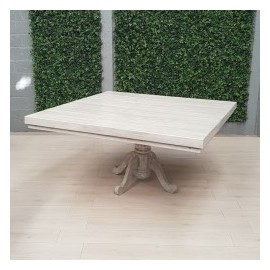 Mesa tablon cuadrado de madera 150x150 cm